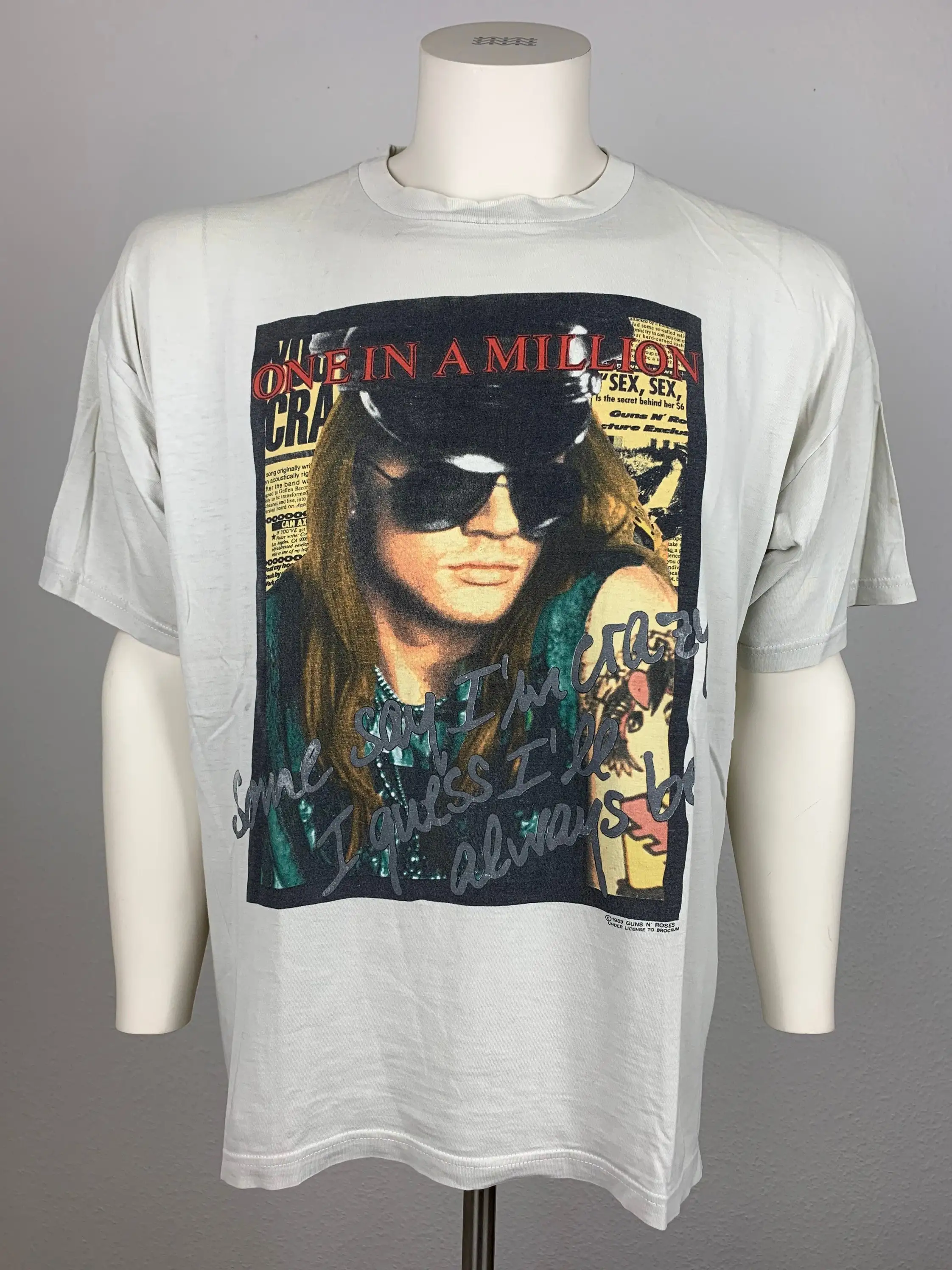 Guns N Roses 1989 T-Shirt Vintage / One In A Million Concert Tee Gnr Axl Rose Slash