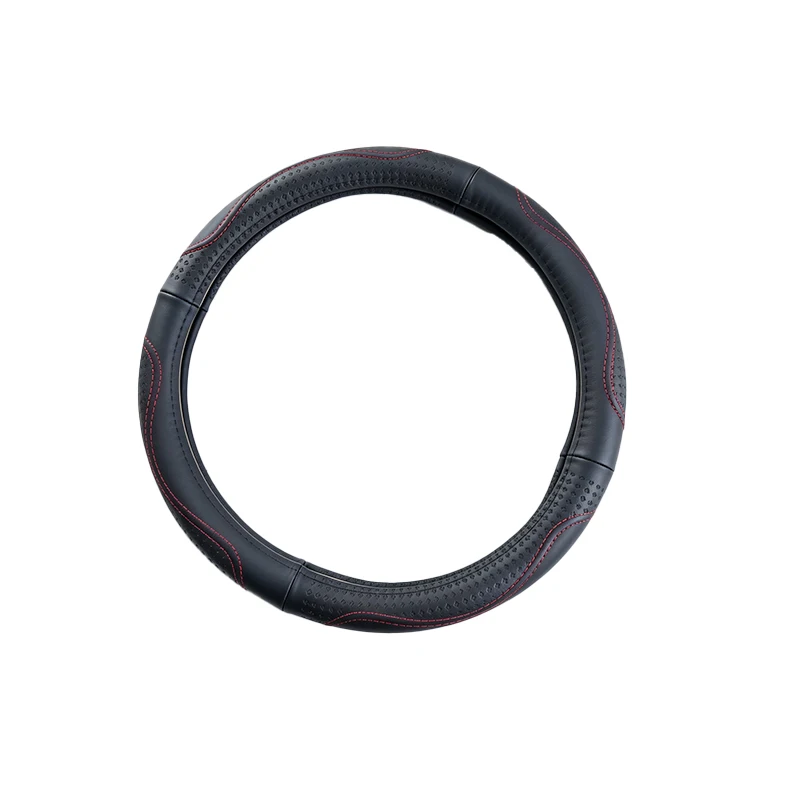 Adatto per volanti rotondi da 38 cm – Copertura protettiva resistente, adatta alla maggior parte dei modelli di auto standard. - immagine 2