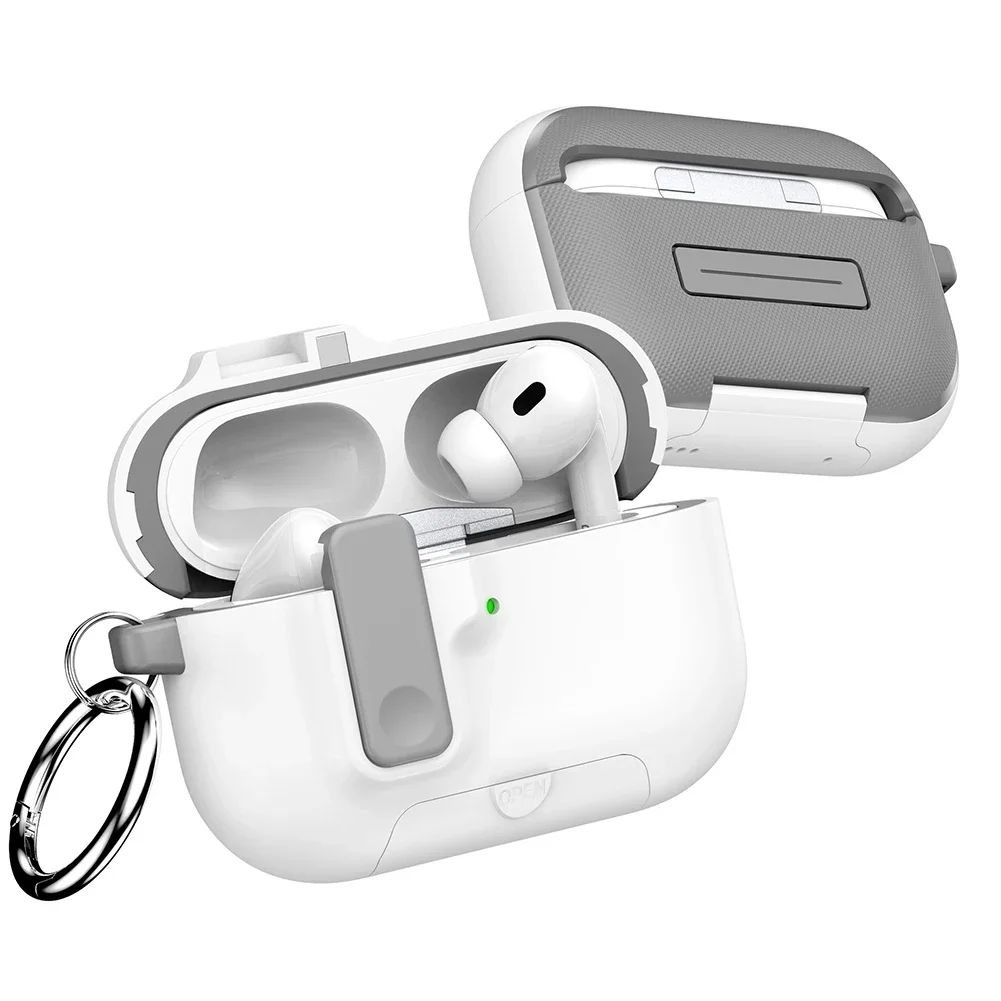 Luxury Shockproof Protective Earphone Case with Hook