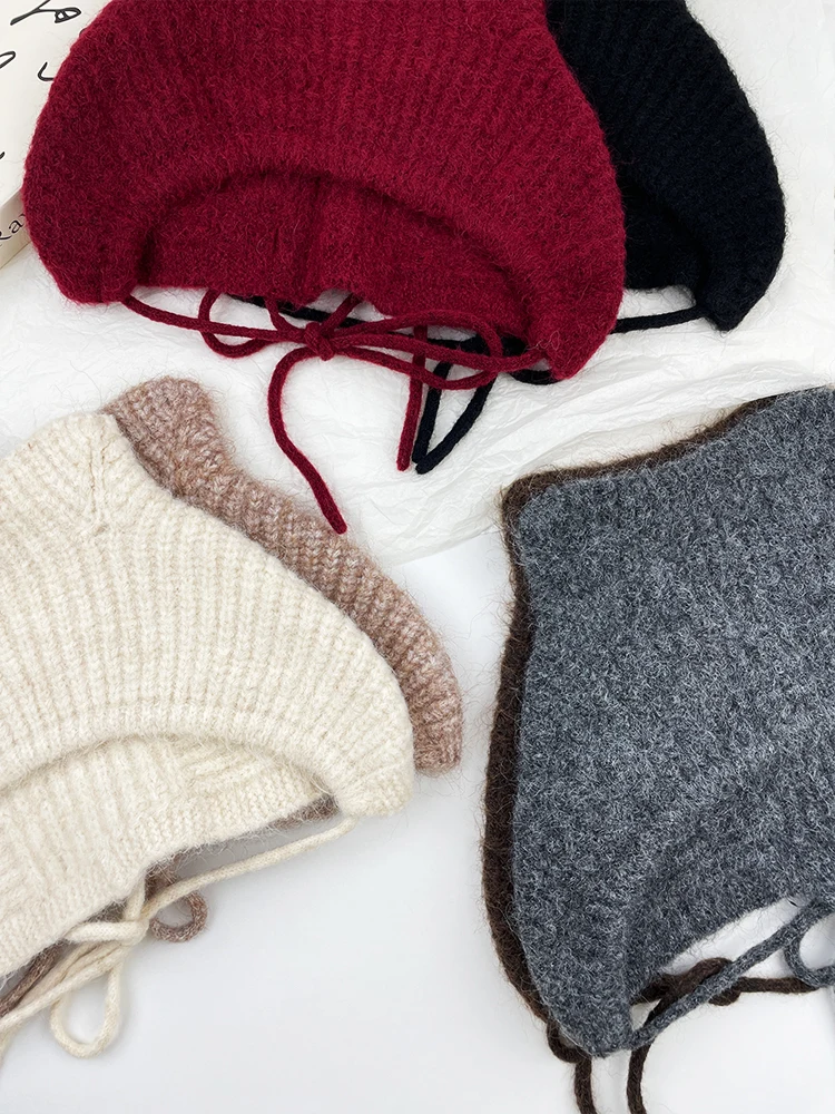 Gestrickte Gehörschutz hüte für Frauen & Männer Winter warme Mützen Mützen Outdoor Ski Sturmhaube Lätzchen Ohr kappen Damen Schädel hüte Gorros – Detail 16