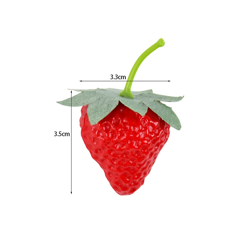 20Pcs Artificial Strawberry Simulation Plastic Fake Fruit Home Kitchen Table Decoration Christmas Ornament DIY Wedding Party for artificial fruits and vegetables