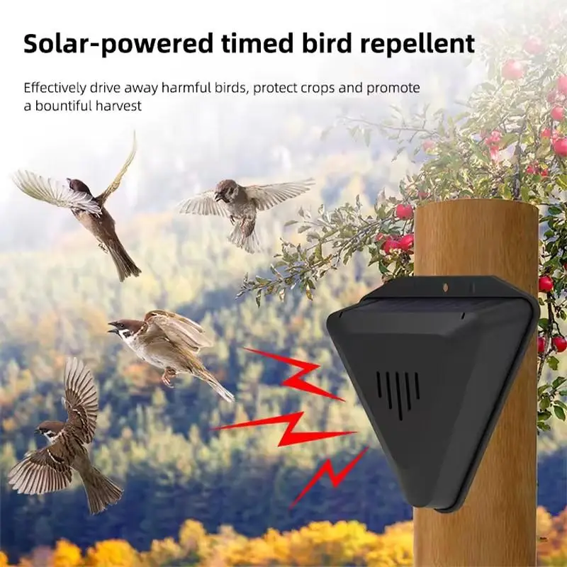 Solar Animal Repeller Outdoor Garden Bird Repellent Alarm Deterrents For Deer Rabbit Squirrel Crop Yard Protection 1Set - 4