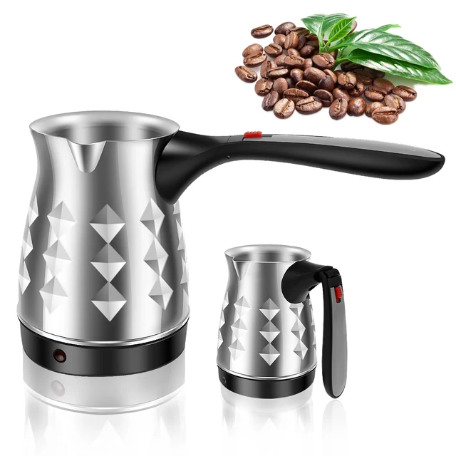 Cafetière turque de 500 ML, cafetière électrique en acier inoxydable avec poignée pliante, pour le bureau et la maison 1