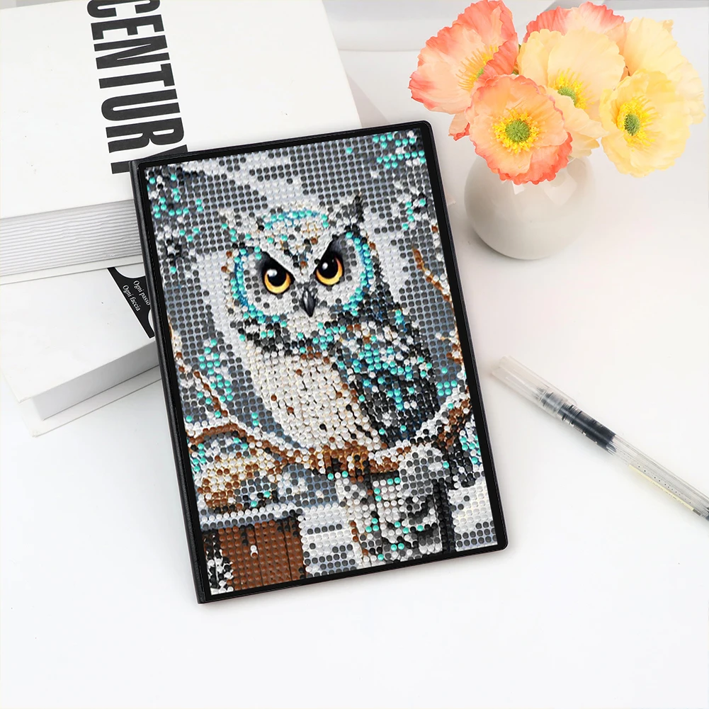 Diamond Art Painting Notebook Kit DIY 5D Diamond Painting Diary Book Diamond Art Sets for Adults Beginners Holiday Birthday Gift