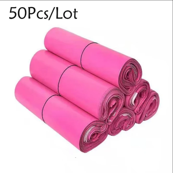 Courier Bag 50Pcs/Lots PE Plastic Self-Seal Waterproof Postal Delivery Package Packaging