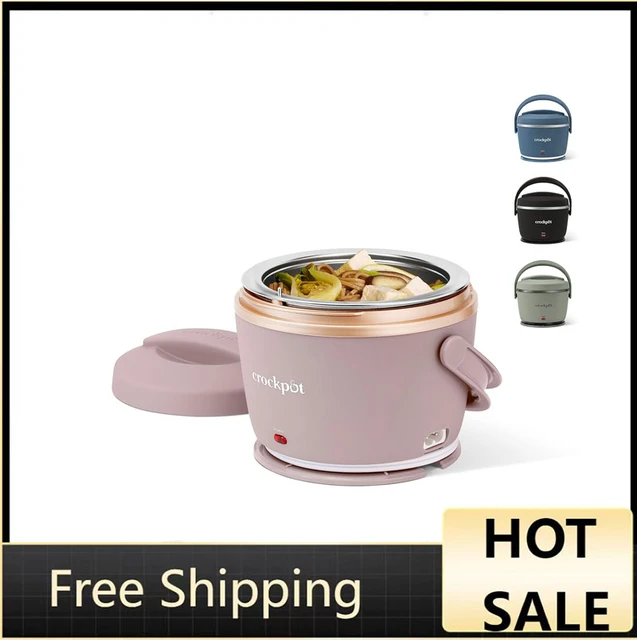 Travel Mini Crock Pot Lunch Crock Food Warmer, Pink, 20 Ounce,  Dishwasher-Safe