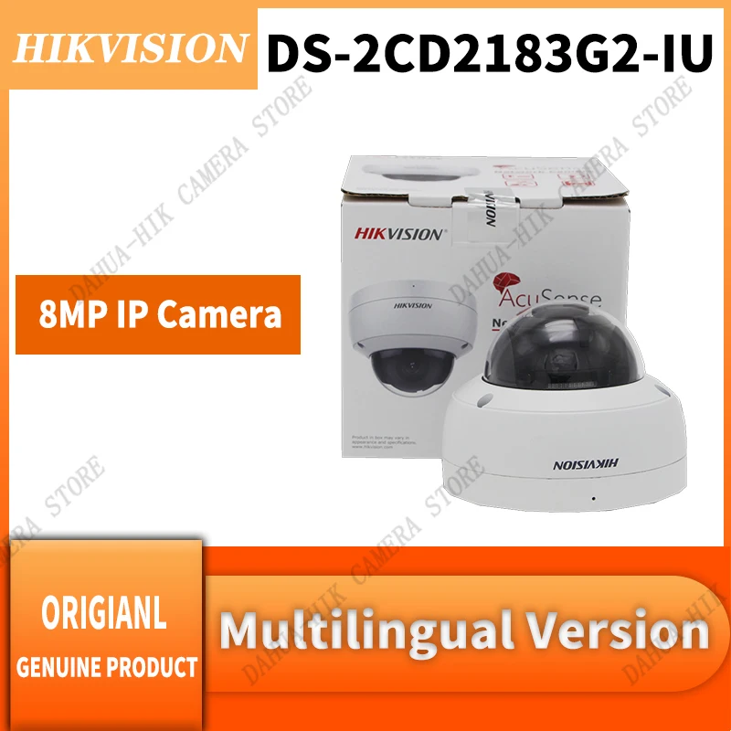 

Hikvision DS-2CD2183G2-IU 8MP 4K CCTV сетевая POE IP-камера AcuSense Vandal WDR Fixed Dome