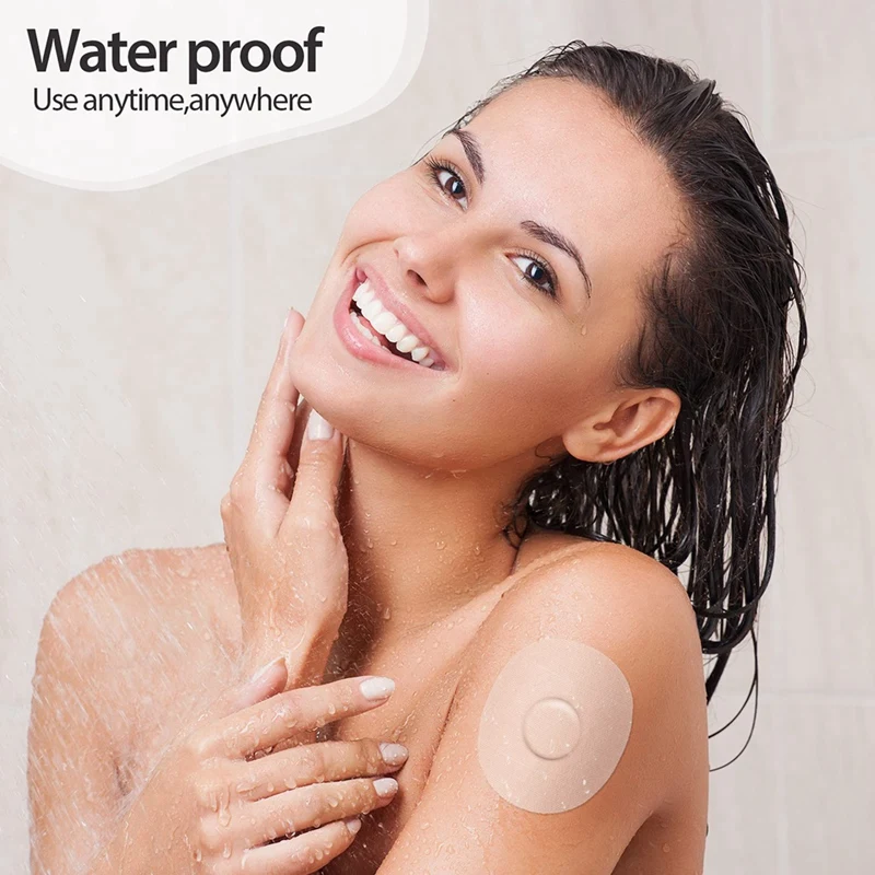 30 Pcs Adhesive Breathable Dynamic Blood Glucose Meter Sensor Adhesive Patch Sports Anti-Slip Fixed Patch 7.5Cm