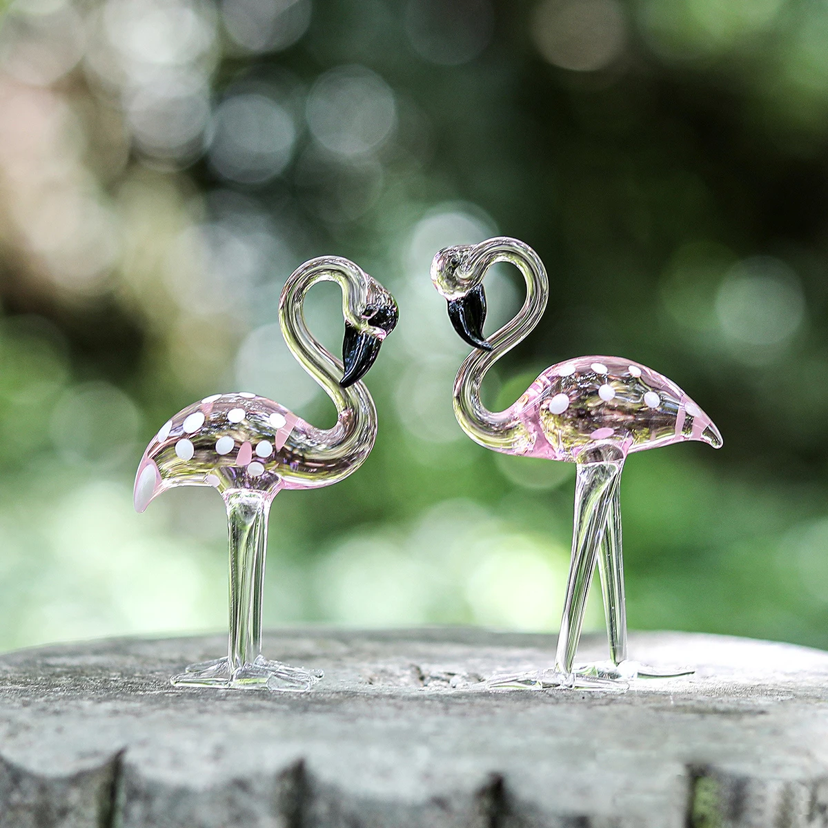 Lot De 6 Dessous De Verre En Cuir Pour Boissons, Aquarelle, Flamants