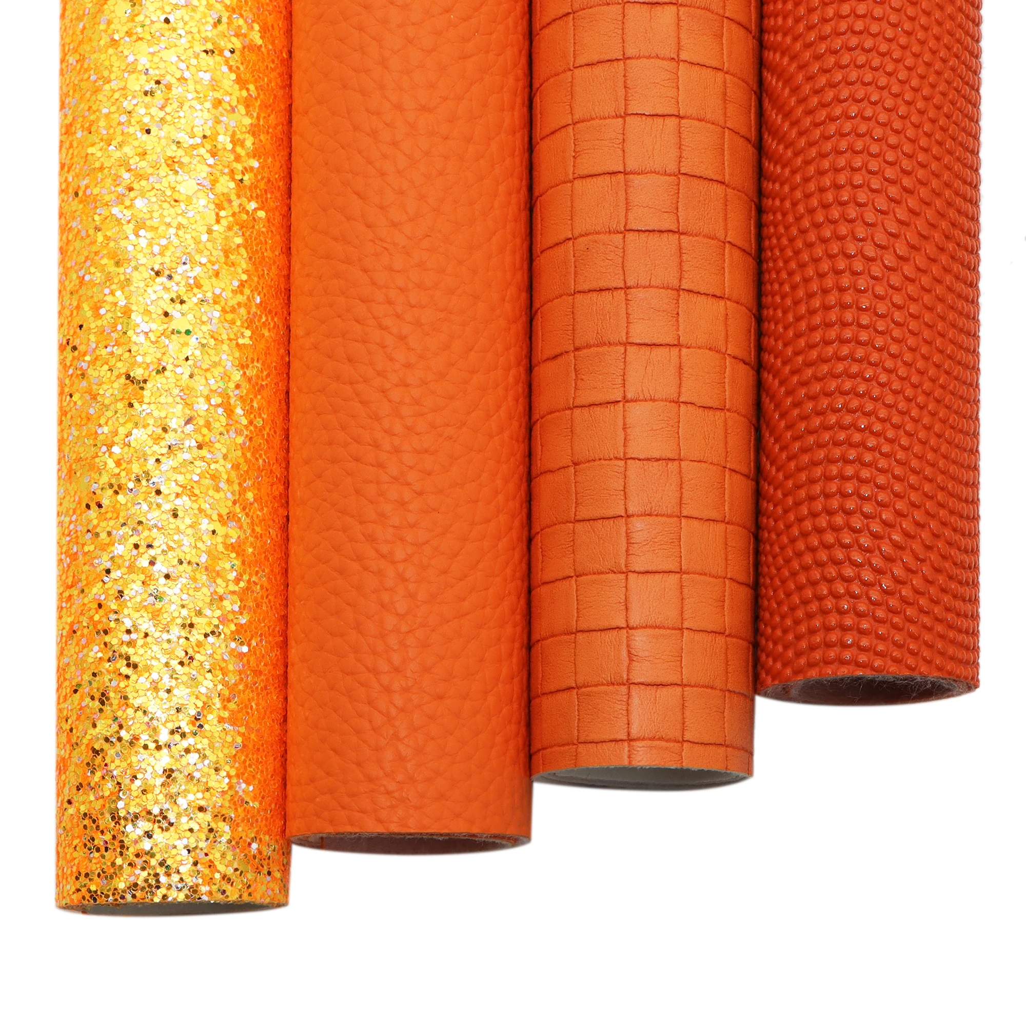 20*33cm Orange Faux Leather Sheets Synthetic Leather Roll Fabric for DIY Earrings Hair Bows Pouches Crafts Materials sewing