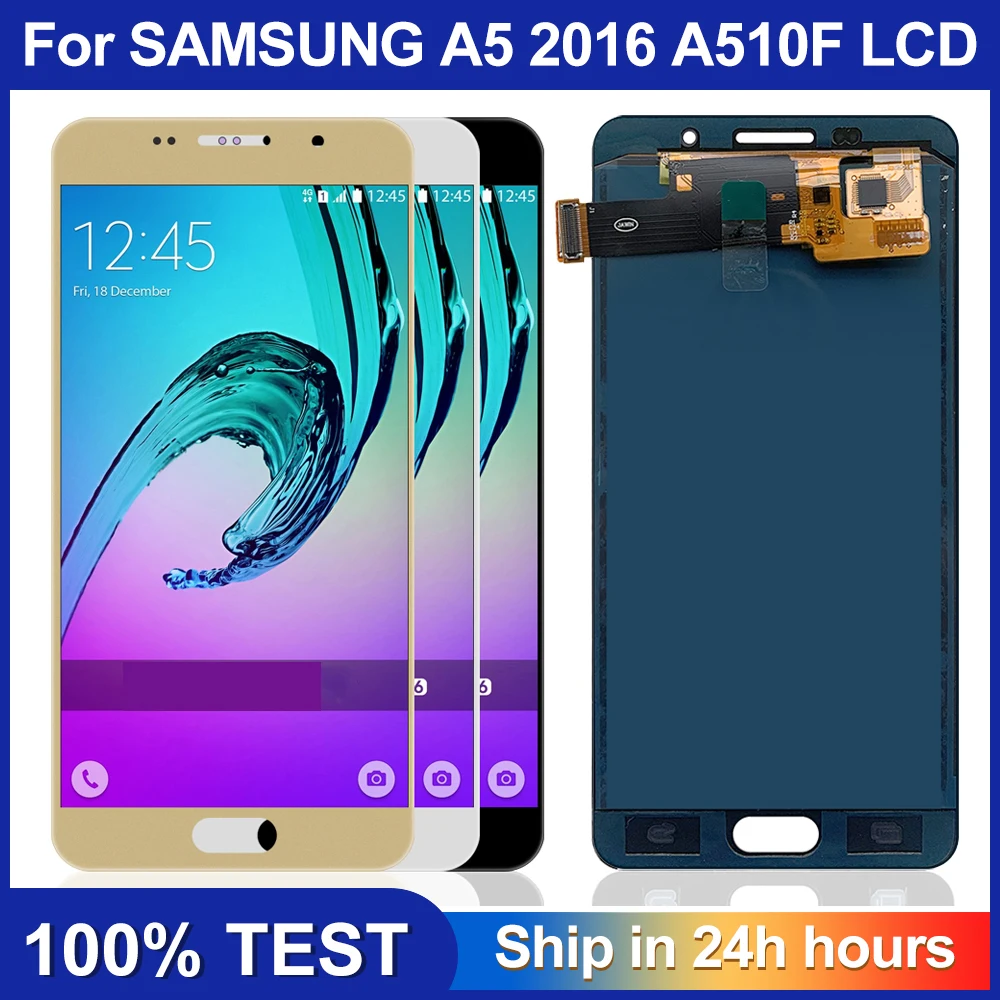 100-Tested-For-Samsung-Galaxy-A5-2016-A510F-A510M-LCD-Display-Touch ...