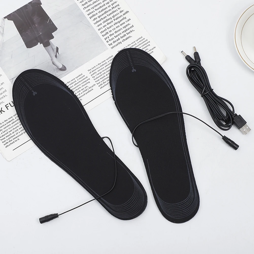 USB Heated Shoe Insoles Unisex Electric Foot Warming Pad Feet Warmer Sock Pad Mat Winter Outdoor Sports Heating Insole Winter