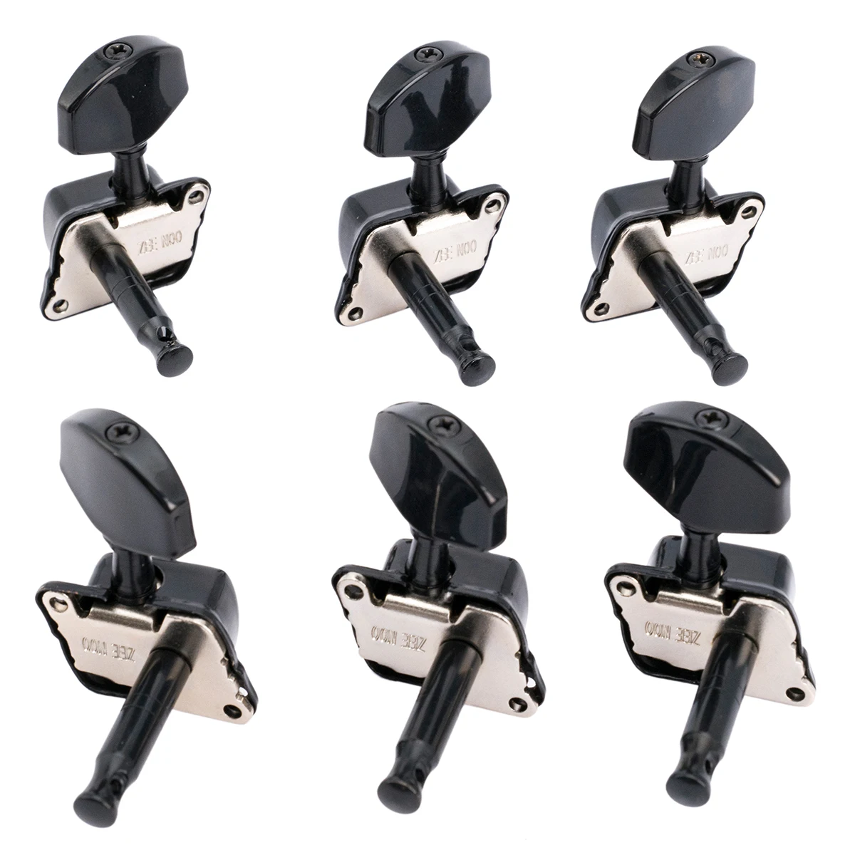 Musiclily Pro 3R3L 15:1 Ratio Semi Closed Machine Heads Tuners Tuning Pegs Keys with Big Hex Button for Acoustic Electric Guitar Guitar Tuner Electric Guitar Tuners