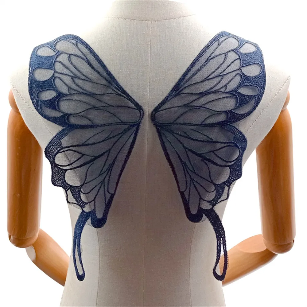 Embroidered Butterfly Wing Lace Applique Corsage
