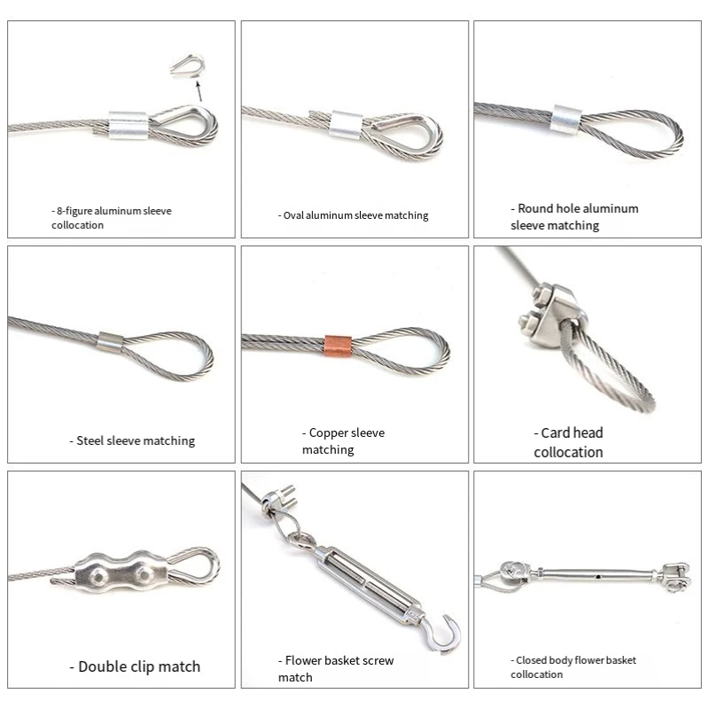 1Meter 7*19 Multi-strand Soft Steel Wire Rope Crane Wire Rope Lifting 1 1.2 1.5 2 2.5 3 4 5mm 304 Stainless Steel