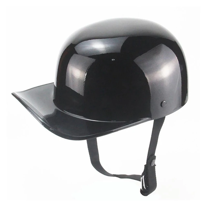 

Мотоциклетный шлем в стиле ретро, яркий черный