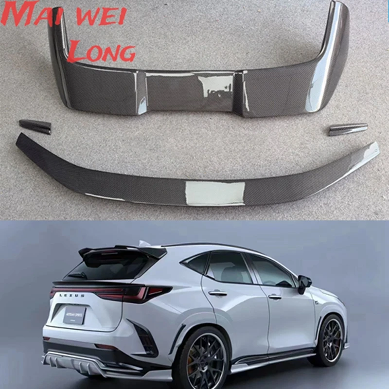 

Car Styling Carbon fiber CAR REAR WING TRUNK LIP Middle SPOILER FOR LEXUS NX NX200 NX200t NX300h 2022 2023 Auto Roof spoiler