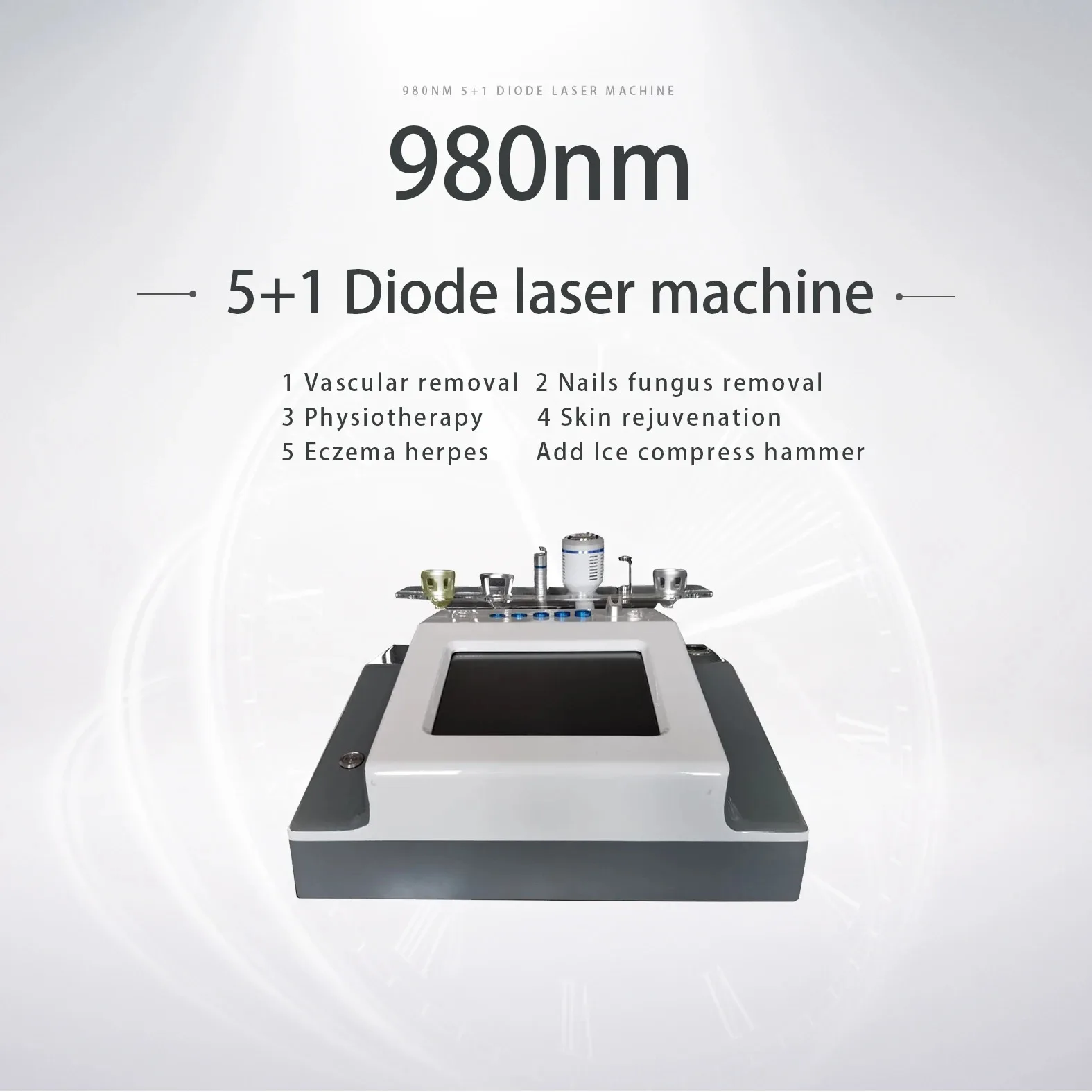 BEST 30W 5 in 1 980nm Diode Laser Vascular Removal Machine Remove Spider Veins 980 Diode Laser Blood Vessels Removal Nail Fungus 1