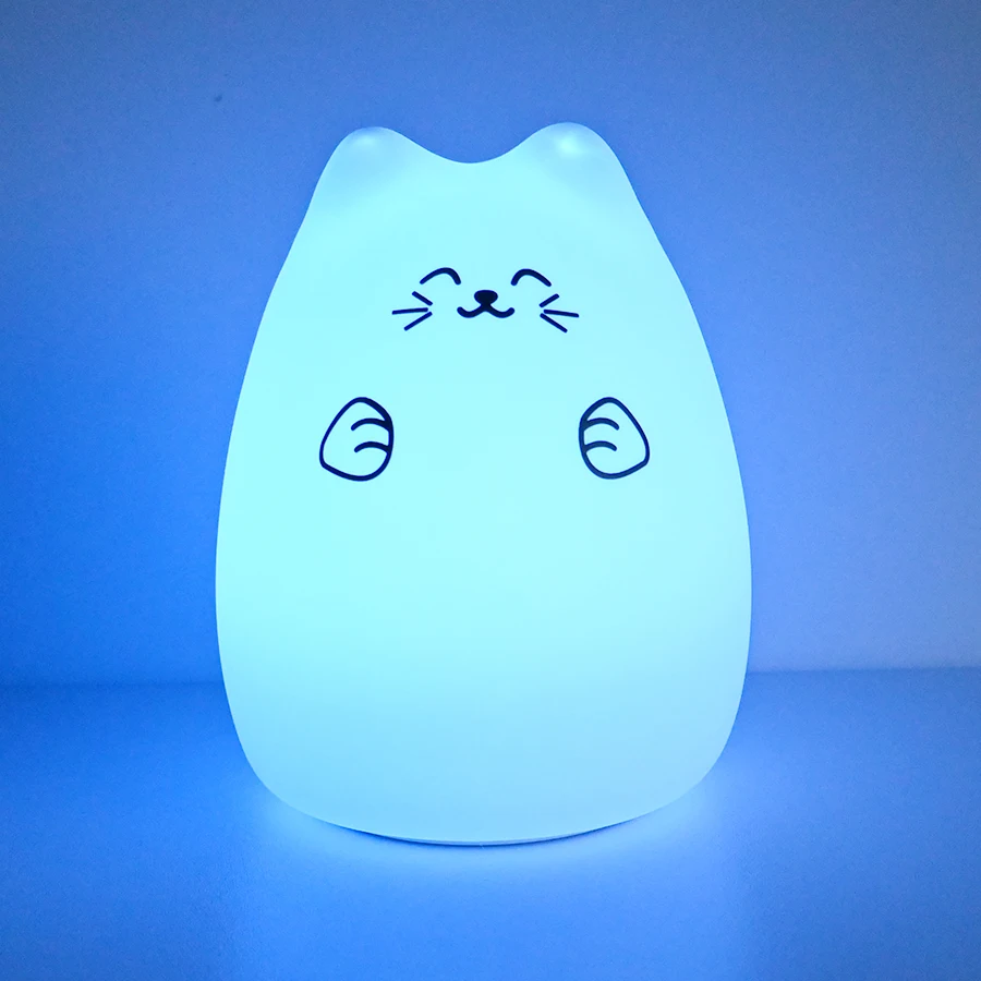 LED Night Light LED Night Lamp Night Light Animal Silicone Soft Breathing Cartoon Baby Nursery Lamp for Children