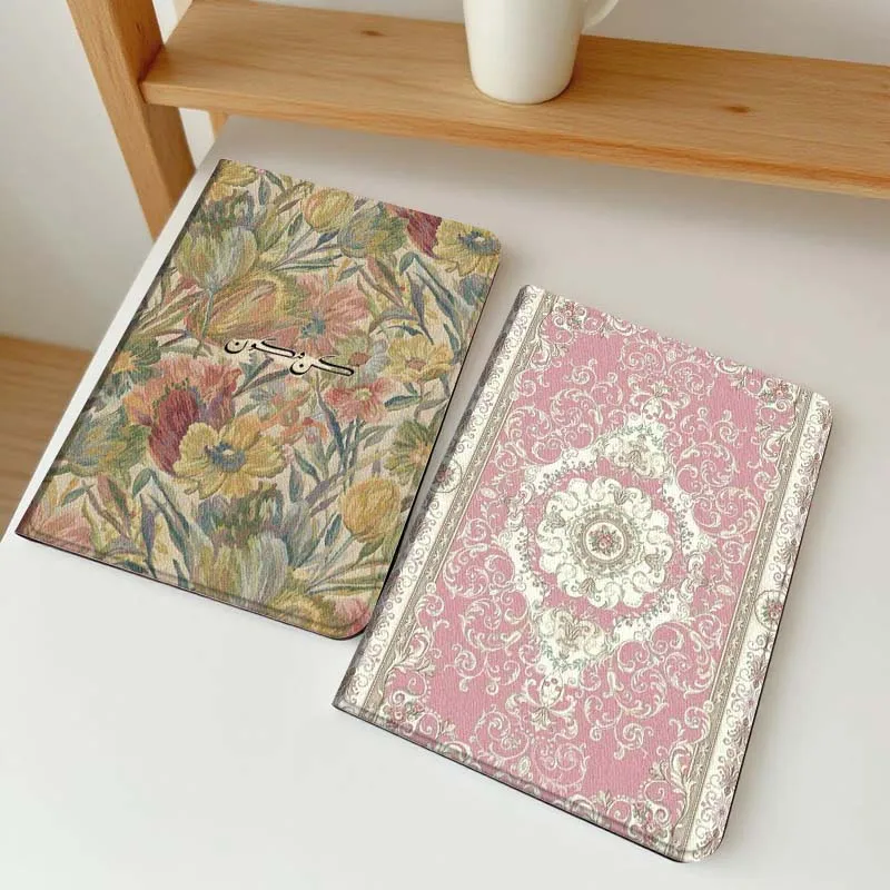 Vibrant Floral Pattern Cloth Tablet Case