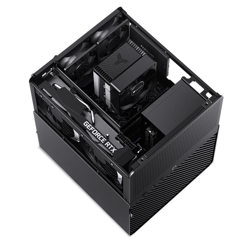 PC Case PC Chassis Computer Chassis Frame Mini ITX Desktop Case JONSBO N3 NAS Mini Case All-In-One Aluminum ITX Chassis 8 Hard Disk Location Support 130mm CPU Cooler 250mm Graphics Card