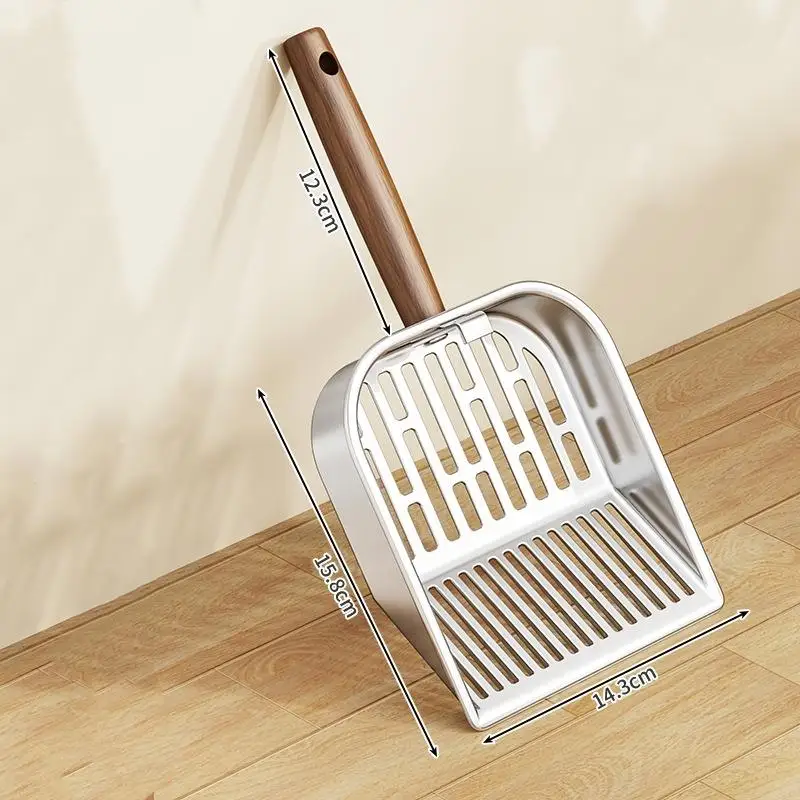 مجرفة فضلات القطط بمقبض خشبي طويل | متجر الجيل الأ...