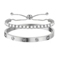 2pcs silver bracelet