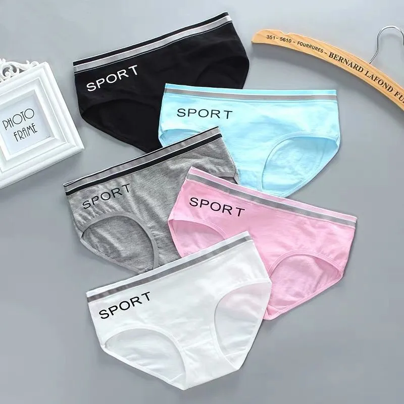3Pc/Lot Underwear Cotton 8-12-14 Years Old Sports Letters Breathable Briefs  Pupils Teenater Girls BriefsYFP87 - AliExpress