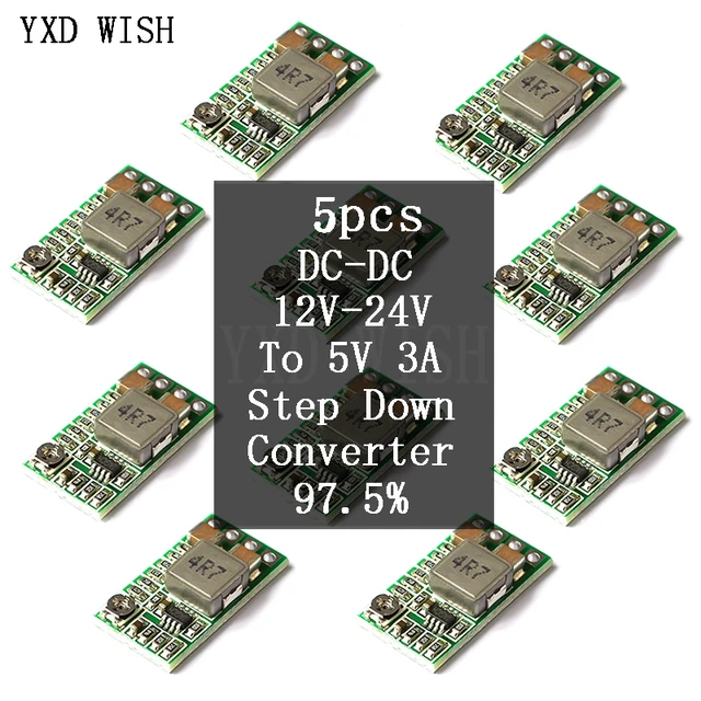 Spannungswandler 12V auf 5V, DC Buck Converter Abwärtswandler 5A