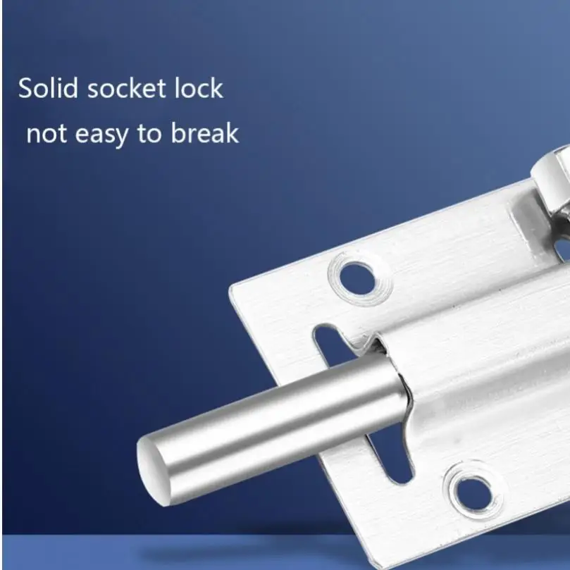 1.5 Inch Stainless Steel Thickened Door Latch Sliding Lock Bolt Latch Hasp Staple Gate Safety Lock Bedroom with Screws door latch