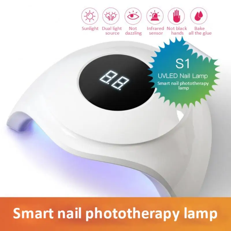 45W UV 네일 건조기 램프 (자동 센서 포함) 15 UV LED 라이트 모든 젤 60s 120s 전문 매니큐어 페디큐어 네일 장비, 전문 매니큐어 페디큐어 네일 장비