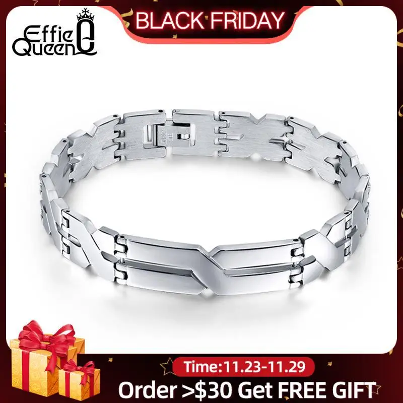 Effie Queen Personalità "X" Modello Uomo Bracciale Bracciali In Acciaio Inossidabile Gioielli Per I Migliori Amici Braccialetti Ib16