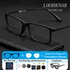 Ultra Light Fashion Men's Glasses Frames Square Rubber Titanium Optical Prescription Progressive Stained Myopia Eyeglasses