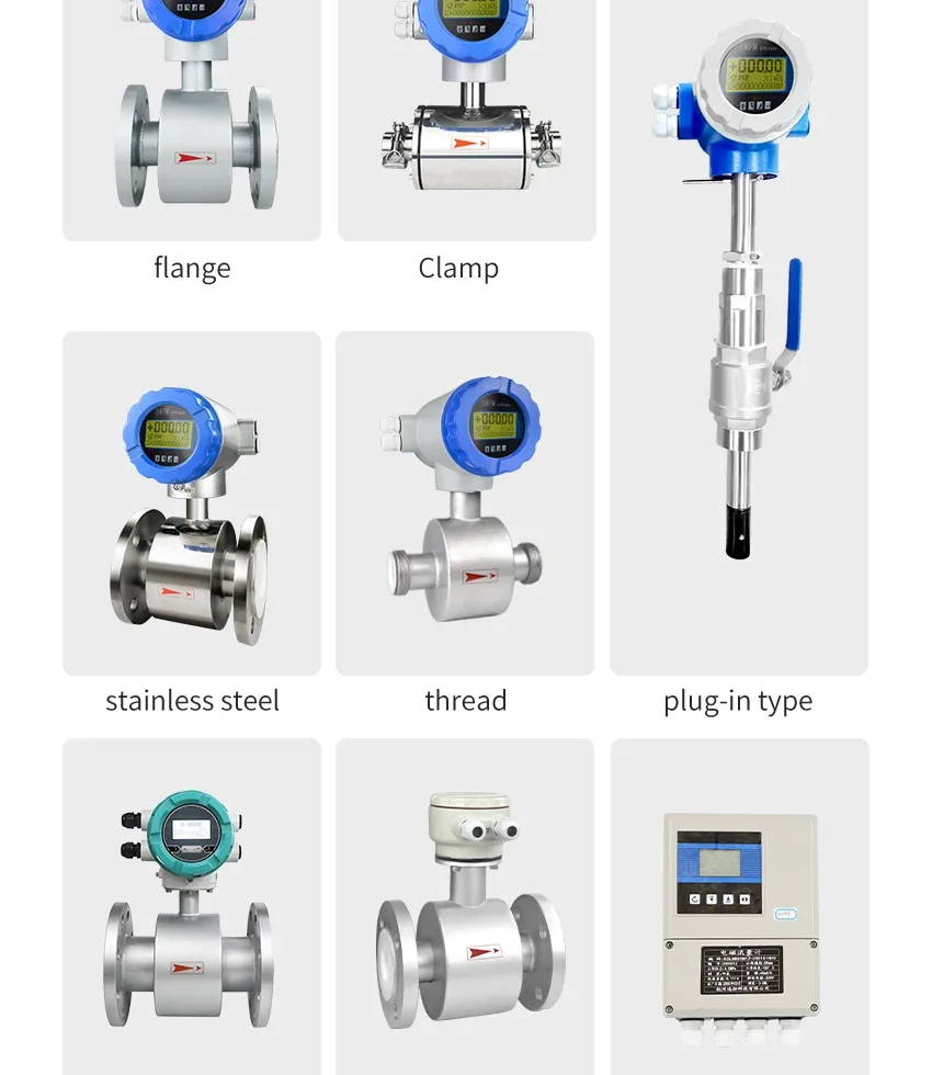 DN50 Splt Magnetic Flow Meter Pipeline SewageLiquid Electromagnetic FlowmeterChe