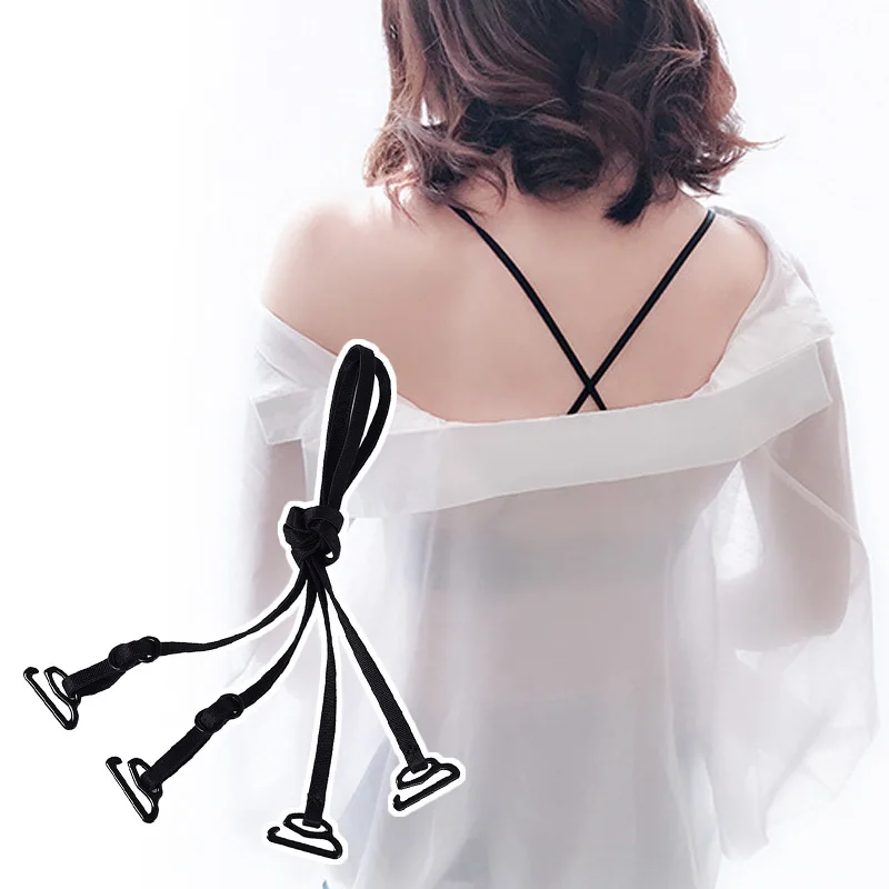 1Pair Women Solid Slip Resistant Bra Straps Double Shoulder Elastic Brassiere Lady Bra Strap Lingerie Accessories summer non slip adjustable back cross women bra belt shoulder strap brassiere straps bra accessories