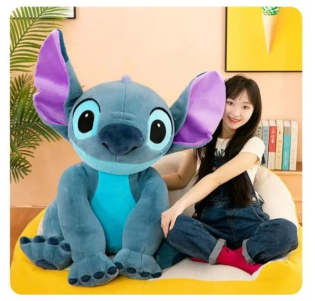 thumbnail image 1 of Peluche de Lilo & Stitch de Disney de gran tamaño, 30/45/60/80 cm, muñeco de Stitch suave, decoración de habitación Kawaii, juguetes de almohada, regalo de Navidad para niña, 1 of 5