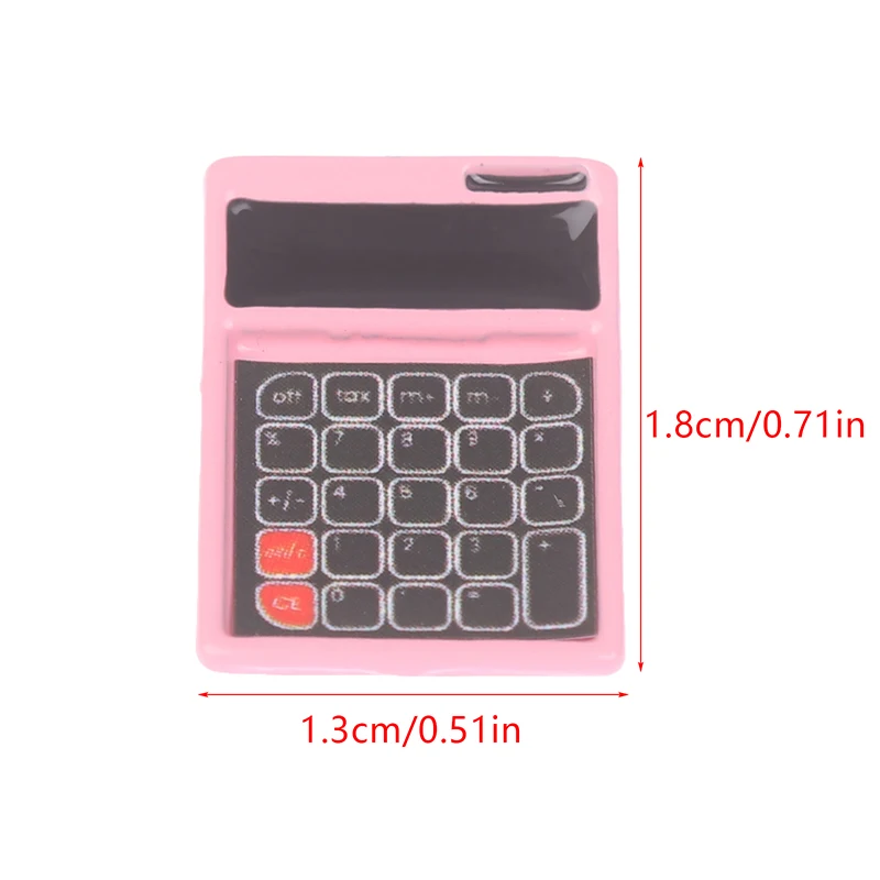 1/12 Scale Miniature Silver Calculator - 0.5x0.7x0.2 Inch Dollhouse Accessory For Realistic Scenes