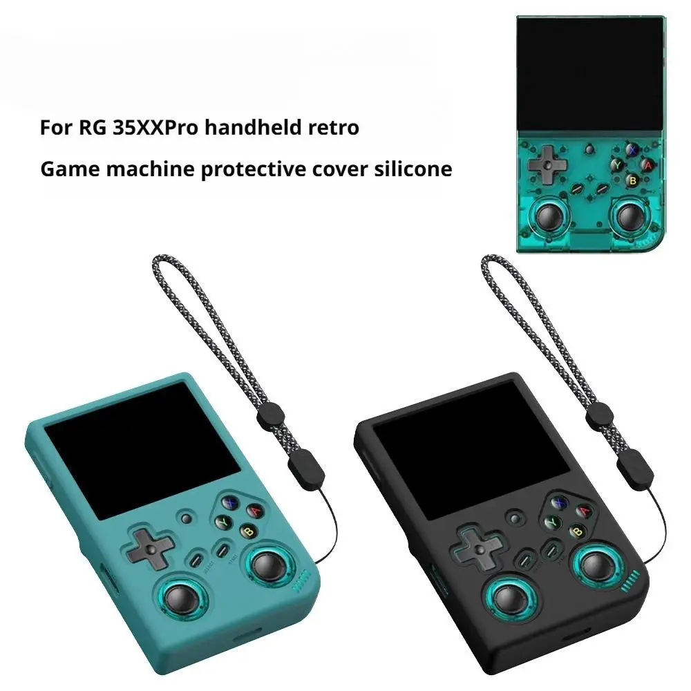 Silicone Protective Case with Lanyard and HD Screen Protector - Shockproof Game Console Cover