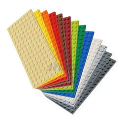 4 PCS 8x16 Dots Plate Building Blocks Multicolour Small Particles Assembly Parts MOC Bricks Compatible 92438 Enlighten Kids Toys