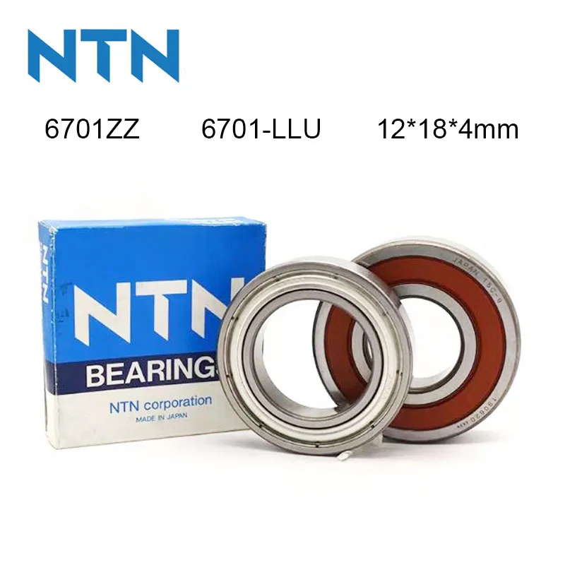 

100% Original Japan NTN Bearing 5/10Pcs 6701-ZZ 6701-LLU ABEC-9 Ball Bearing 12x18x4mm High Speed Deep Groove 6701 Ball Bearing