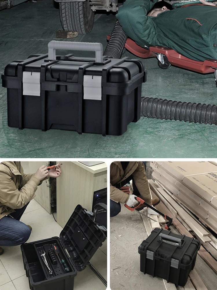 22/23 Inch ABS Plastic Toolbox Large Hard Case Empty Tool Case Suitcase for Tool Organizer Box Portable Hardware Suspenders tool storage box plastic tool box storage organizer box