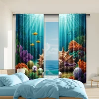 2pc, Drapes Pearl Shell Coral Protecting Privacy Birthday Party for Multipurpose Various Event Decoration 1
