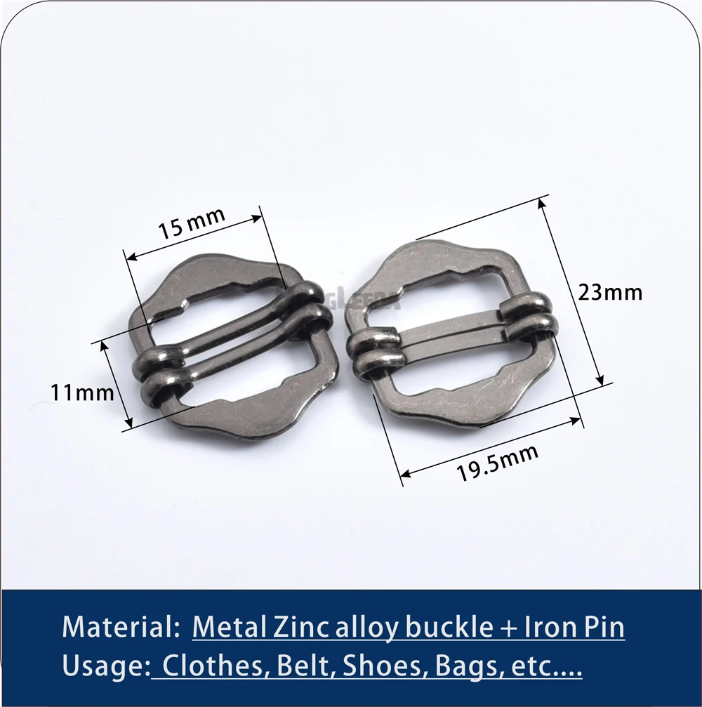 5/10/20Pcs 20/25/30/40mm Metal Buckle Backpack Double Pin Slider Hook  Webbing Adjustment Buckles Coat Belt Clip Clasp Accessory