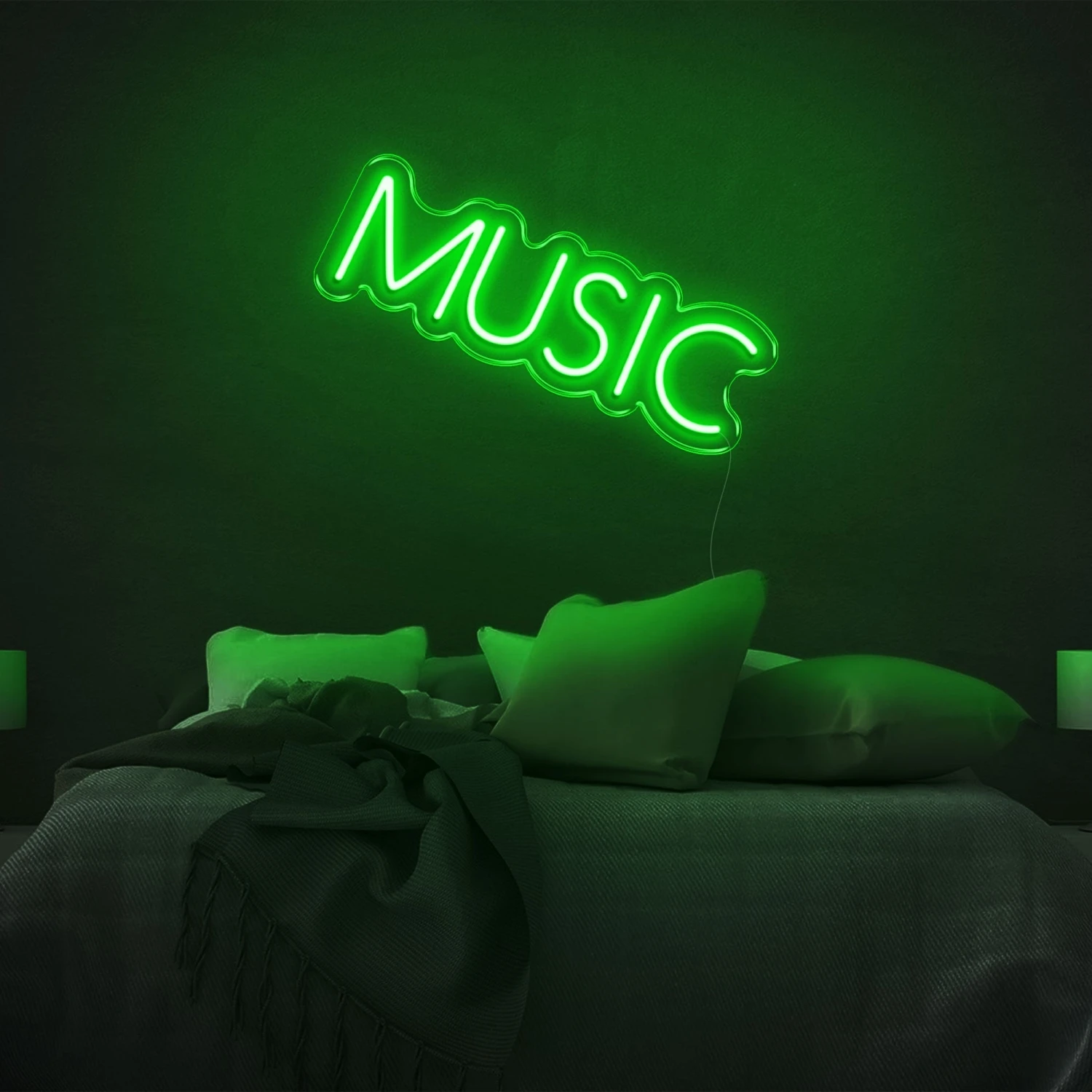 Description Picture 5 of itemMusic LED Neon Sign Home Bedroom Living Room Apartment Music Studio Recording Studio DJ Entertainment Room Decorative Lights