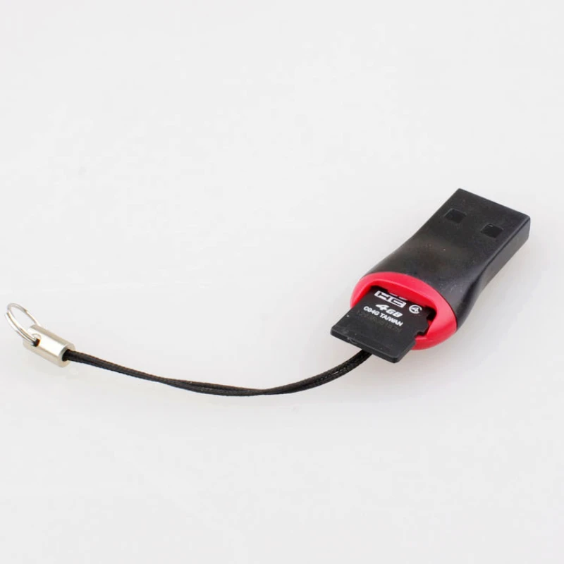 100pcs/lot Whistle USB 2.0 T-flash Memory Card Reader Micro SD TF Card Reader Adapter