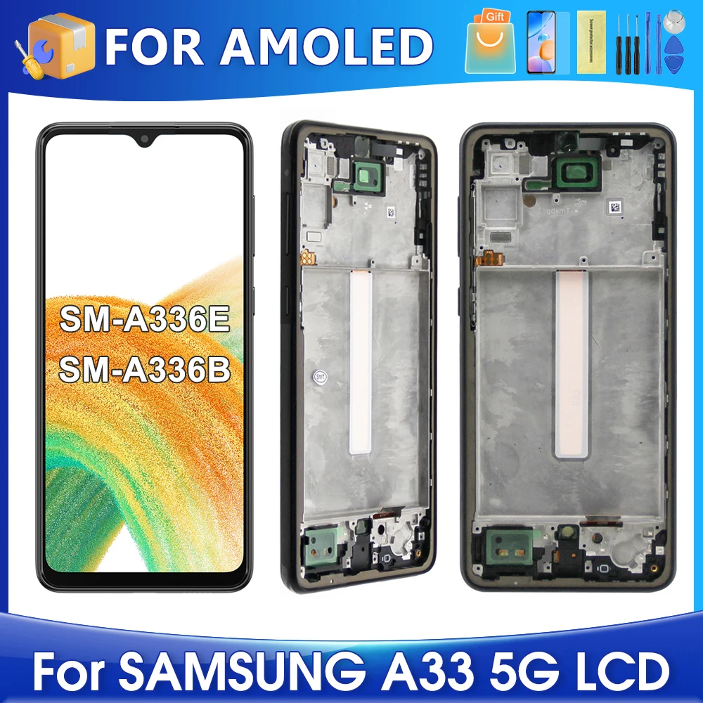 

6.4''A33 5G For Samsung For AMOLED A336E A336B A336E/DS A336M A3360 LCD Display Touch Screen Digitizer Assembly Replacement