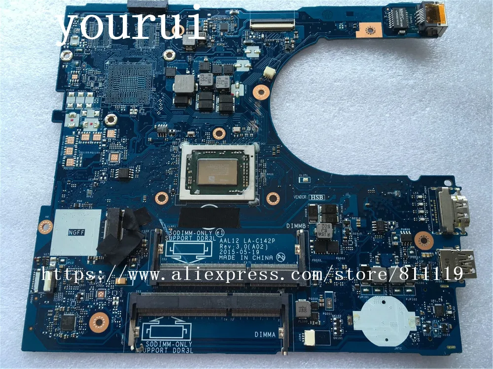 

CSRZSZ For Dell Inspiron 5455 5555 5755 Laptop For Motherboard AAL12 LA-C142P CN-0CD4HR 0CD4HR CD4HR with A10-8700P DDR3 Test