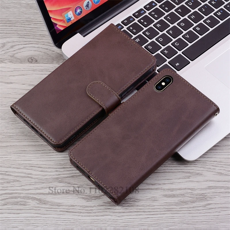 Luxury Leather Wallet Flip Cover with Magnetic Closure