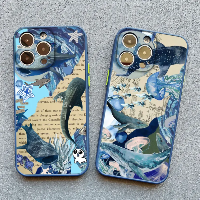 Ocean Whale Shark Swimming Phone Case Cover