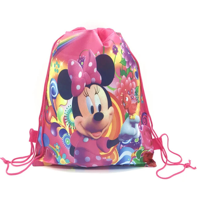 6/36pcs Disney Minnie Mickey Mouse Geburtstags feier Geschenke Vlies Kordel  zug Taschen Kinder Jungen Mädchen bevorzugen Schwimmen Schule Rucksäcke -  AliExpress